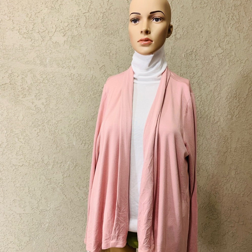 NWT Gibson Look Open Light Mauve Cardigan Size L - Picture 8 of 8